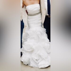 Milla Nova Wedding Gown with Glitter Belt - Bridal size 8 but fits standard 4